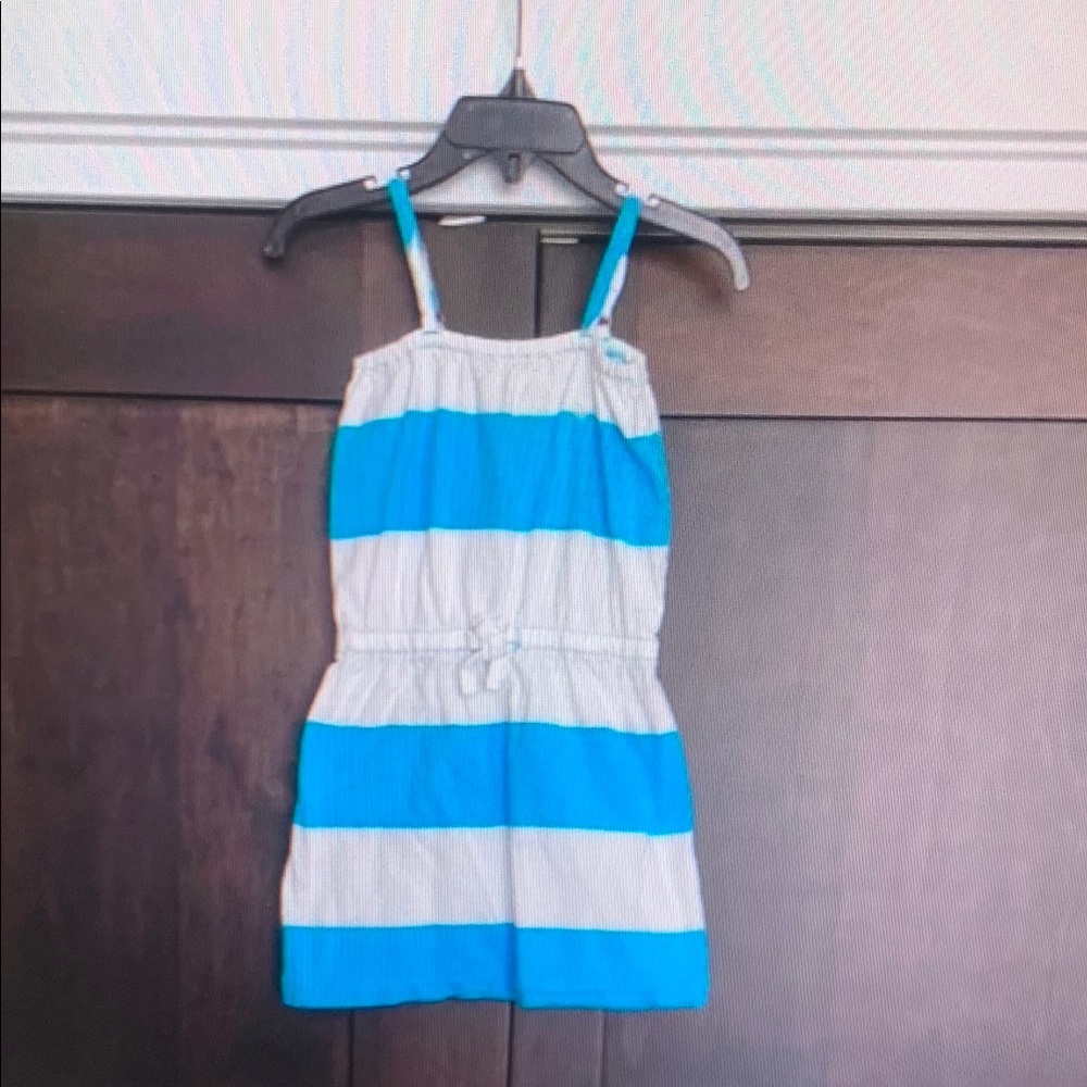 Striped Blue and White kids Dress